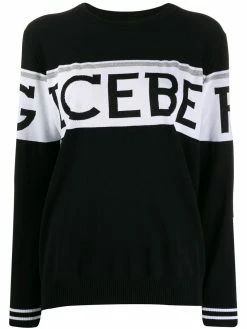 Iceberg pull à logo intarsia