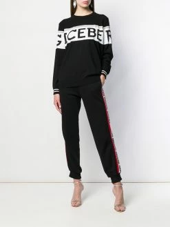 Iceberg pull à logo intarsia