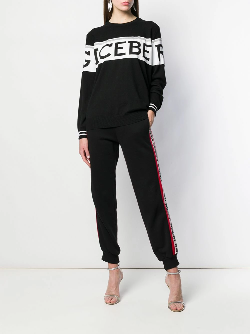 Iceberg excellente qualité Pull à logo intarsia pulls femme 2 Iceberg pull à logo intarsia