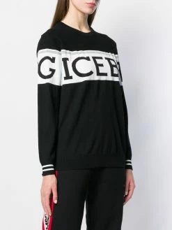 Iceberg excellente qualité Pull à logo intarsia pulls femme 9 Iceberg pull à logo intarsia