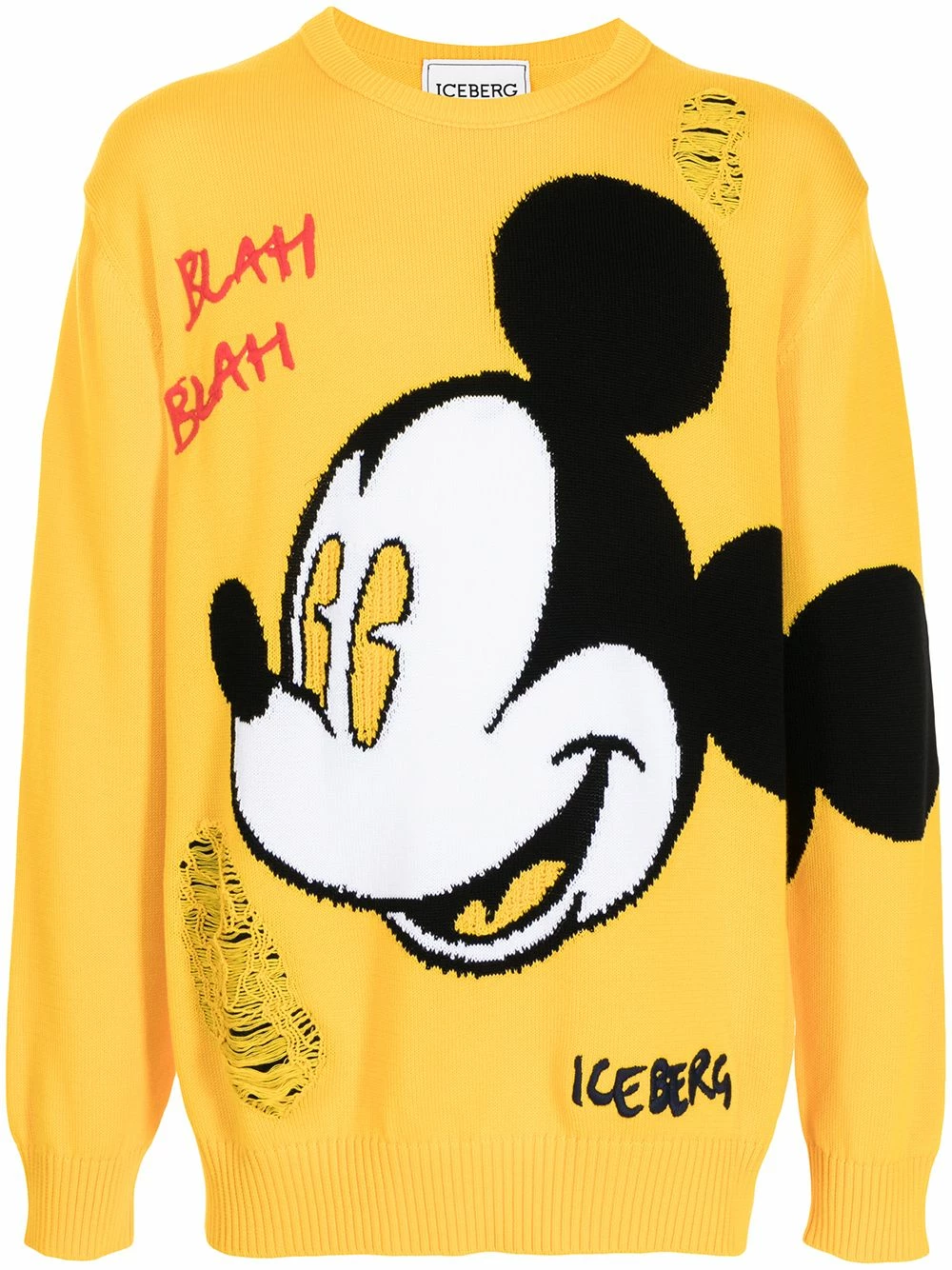 Iceberg Bonne Qualité Pull Mikey Mouse™ en maille pulls homme 1 Iceberg pull Mikey Mouse™ en maille
