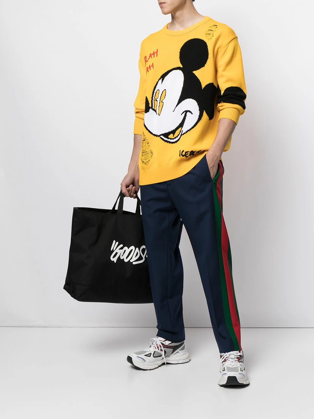 Iceberg Bonne Qualité Pull Mikey Mouse™ en maille pulls homme 2 Iceberg pull Mikey Mouse™ en maille