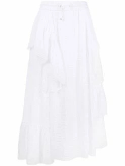 Iceberg jupe mi-longue à lien de resserrage