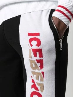 Iceberg short de sport à logo intarsia