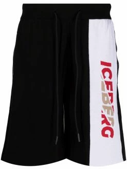 Iceberg short de sport à logo intarsia