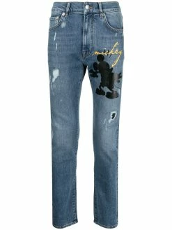 Iceberg jean skinny à imprimé Mickey