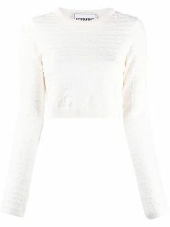 Iceberg pull crop à logo embossé