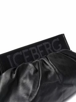 Iceberg pochette en cuir froncé