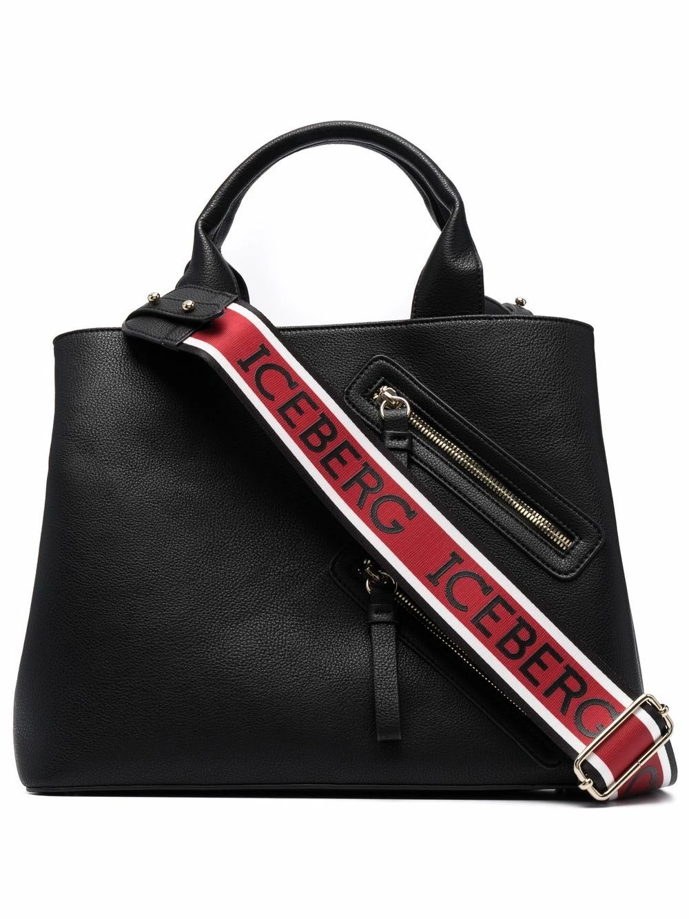 Iceberg Prix Abordable Sac à main médium à patch logo sacs cabas femme 1 Iceberg sac à main médium à patch logo