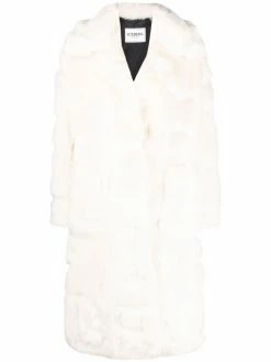 Iceberg manteau en fourrure artificielle à simple boutonnage