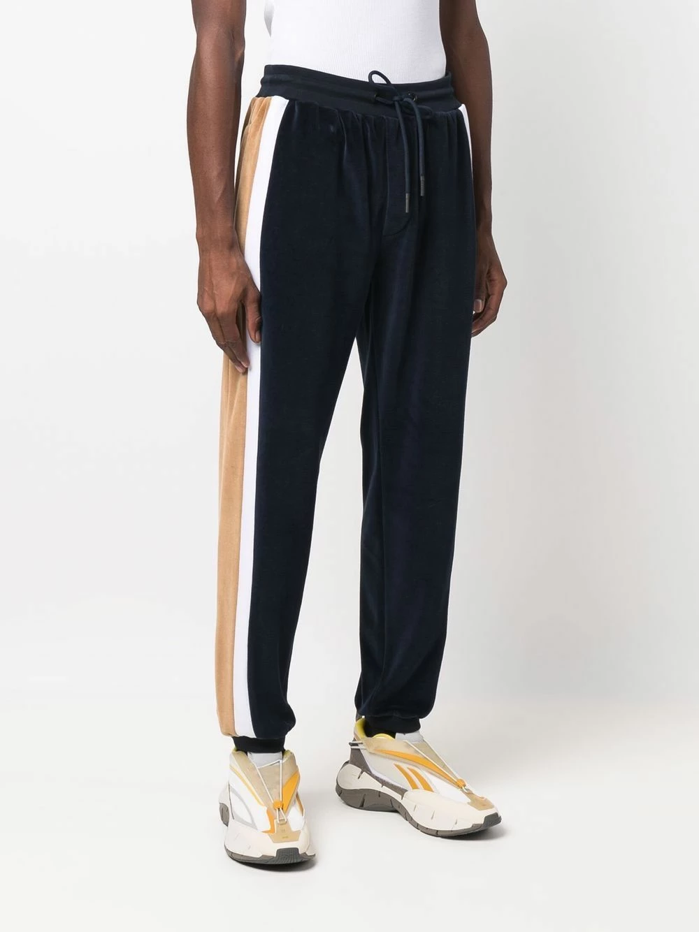 Qualité Supérieure Iceberg Pantalon de jogging colour block en velours pantalons de survêtement homme 3 Iceberg pantalon de jogging colour block en velours