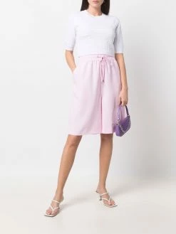 Iceberg logo-embroidered cropped T-shirt