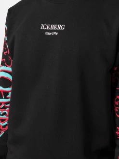 Iceberg tiger-embroidered crew-neck sweatshirt