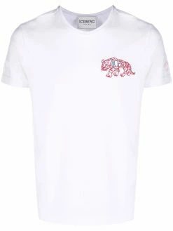 Iceberg embroidered tiger short-sleeve T-shirt