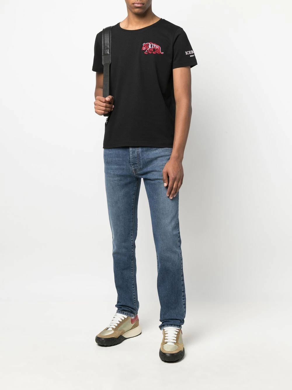 Iceberg Prix Favorable Embroidered tiger short sleeve T shirt t-shirts homme 2 Iceberg embroidered tiger short-sleeve T-shirt