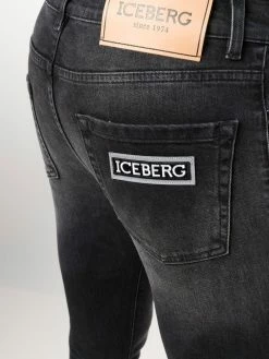 Iceberg logo patch skinny jeans